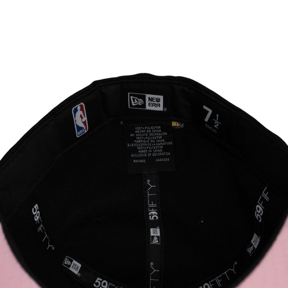 Los Angeles Lakers New Era Fitted Hat Icon Pink Undervisor 59FIFTY Black 7 +size - Picture 12 of 12